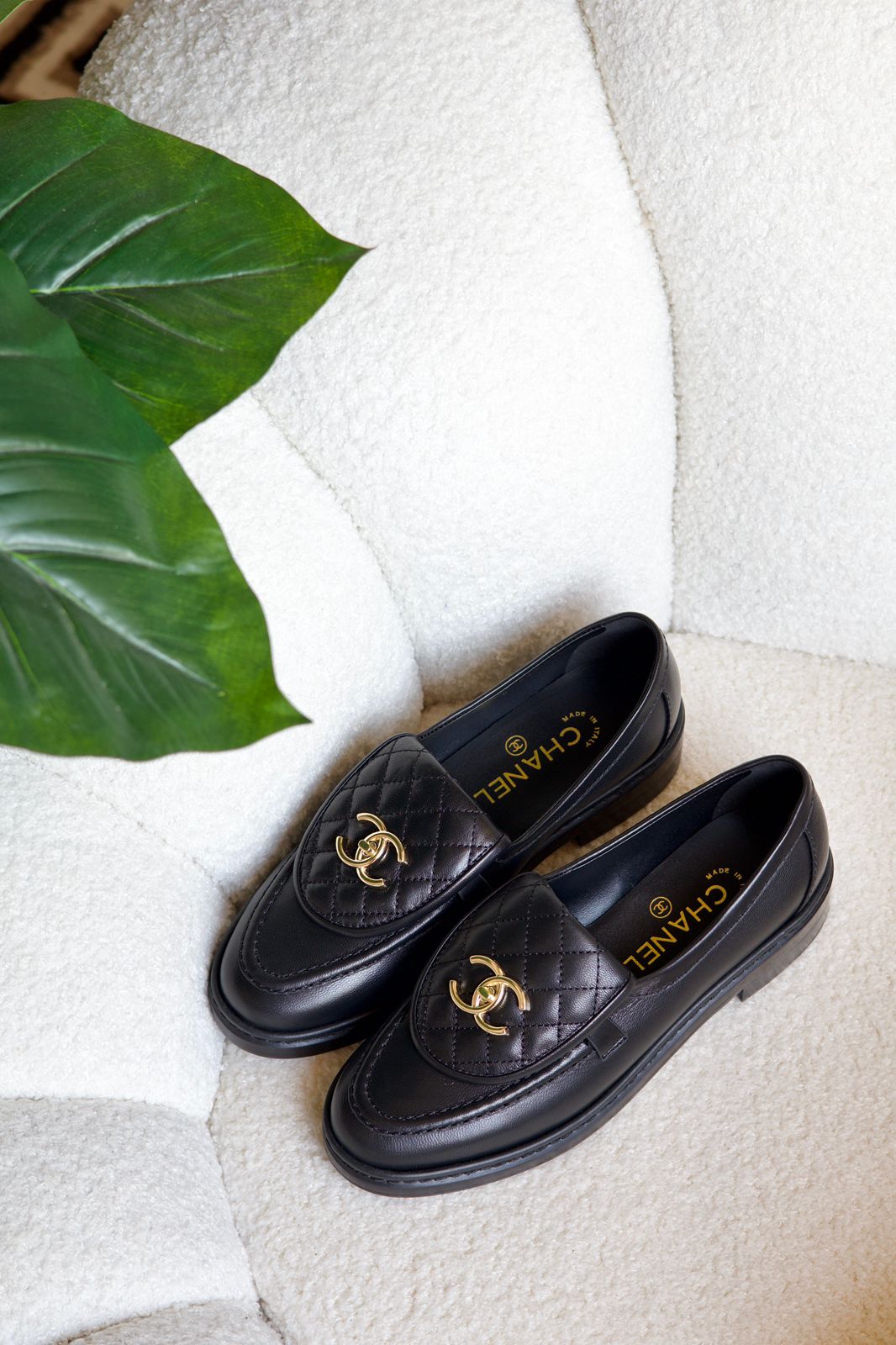 Classic Quilted Leather Loafers with CC Turnlock