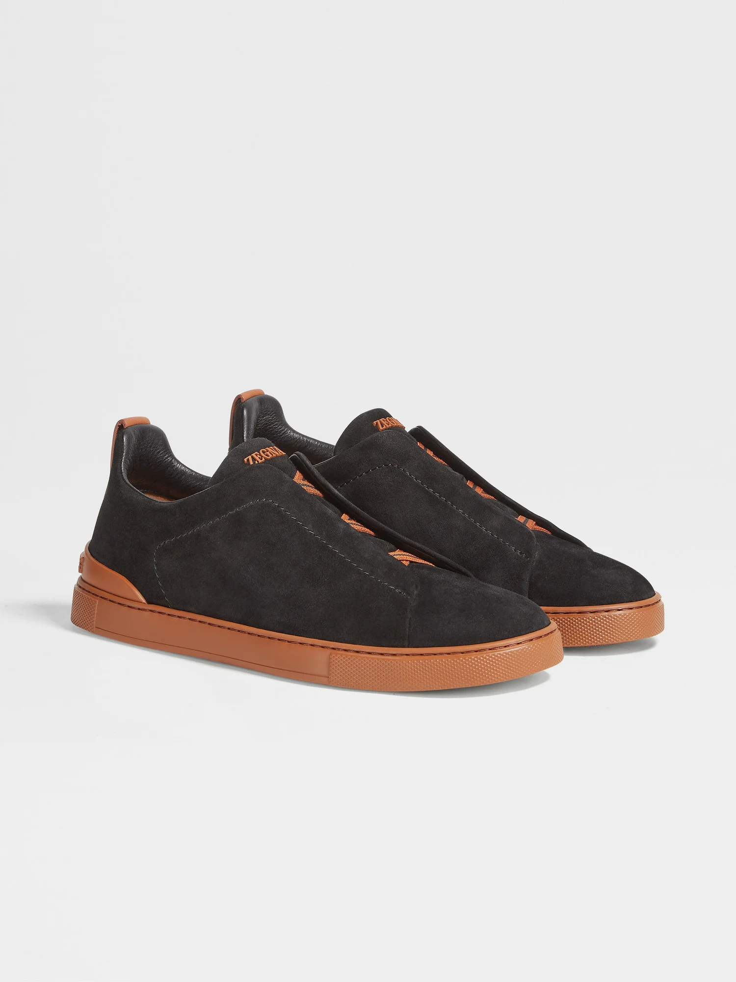 ZEGNA Black Suede Triple Stitch™ Sneakers - Image 2