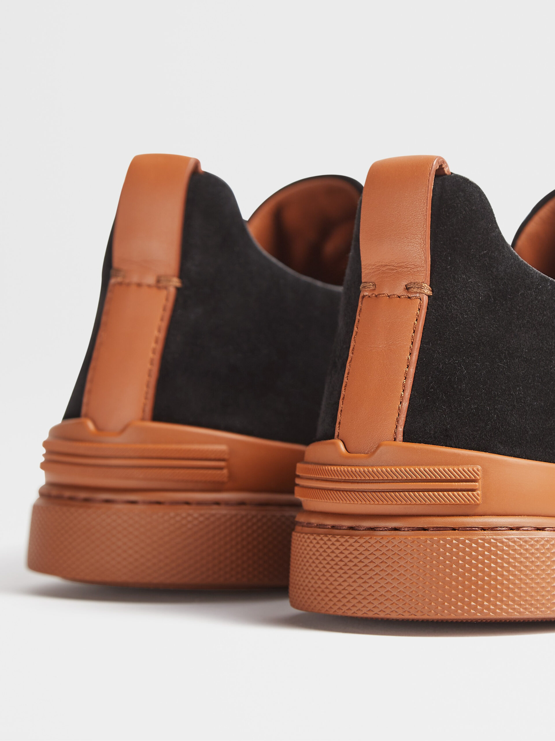 ZEGNA Black Suede Triple Stitch™ Sneakers - Image 6
