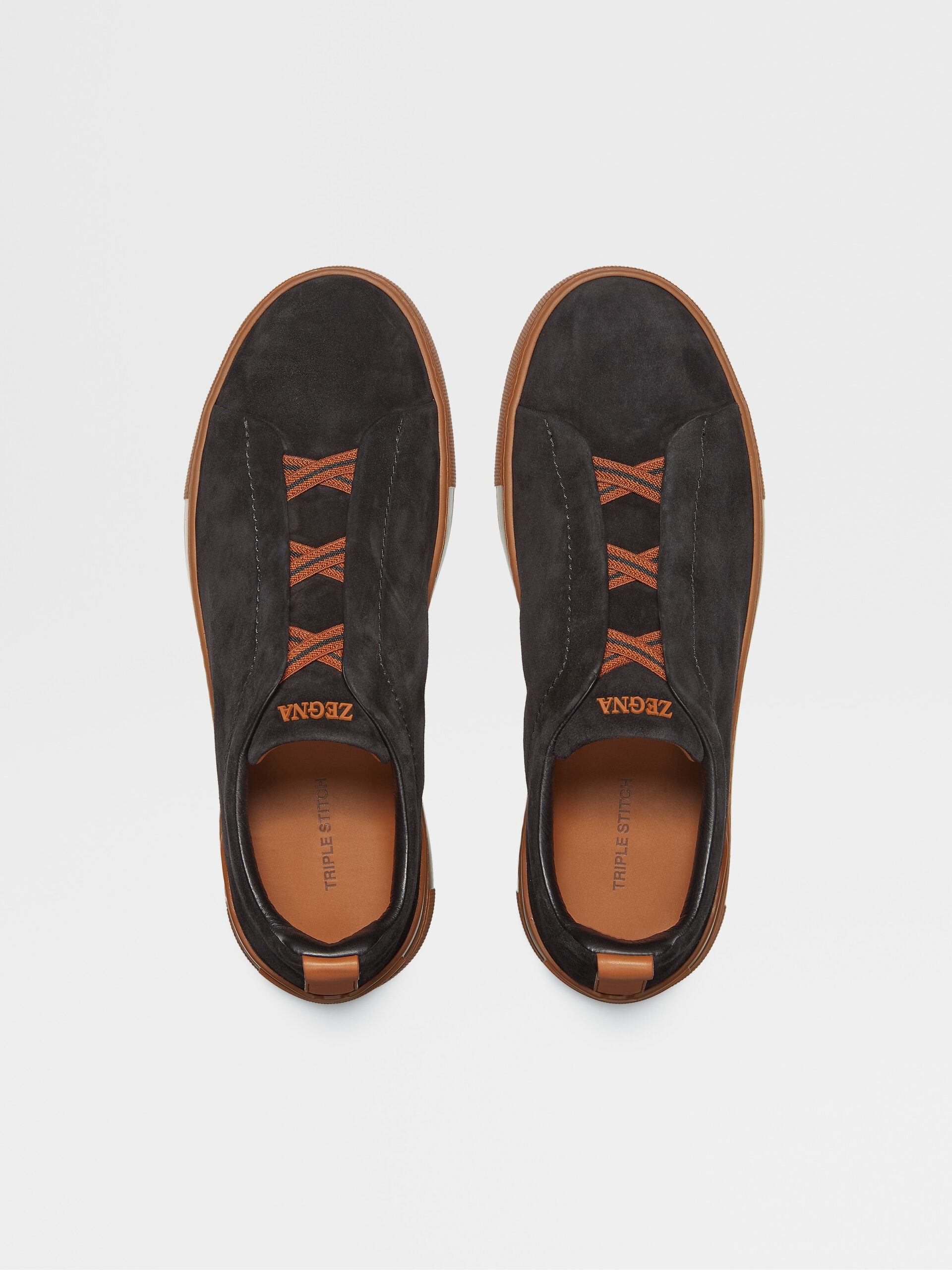 ZEGNA Black Suede Triple Stitch™ Sneakers - Image 5