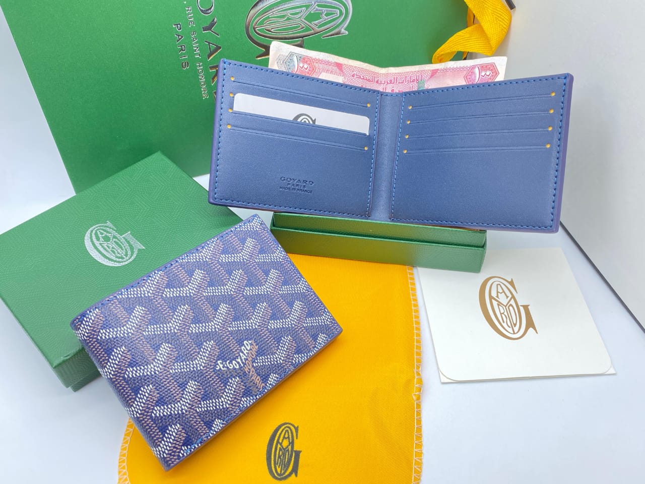 Goyard Saint-Marc Blue Signature Canvas Wallet